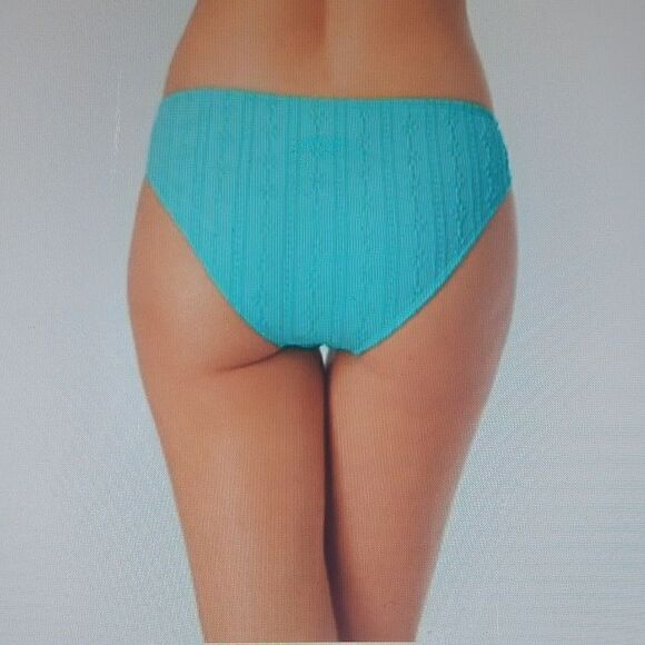 New California Waves Bikini Bottom Medium Style# CW22129TB Blue - Picture 3 of 6